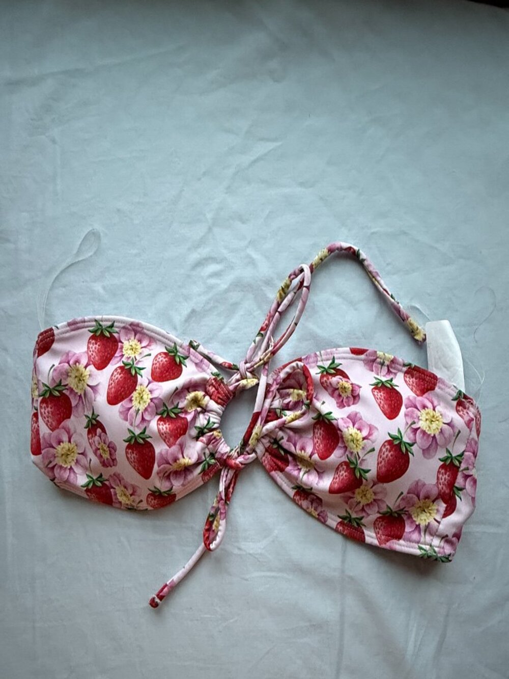 glowny strawberry milk print bikini top